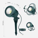 Holeva Low Voltage Landscape Lighting: 10W 1000LM LED Landscape Lights Outdoor 2700K Warm White Spotlights with IP67 Waterproof for Yard Garden | 6 Pack of 12V/24V Low Voltage Lights with Connectors