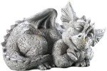 storchenbeck Sleeping Dragon Garden Outdoor Statue Adorable Mythical Creature Baby Sleeping Dragon