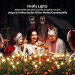 VIGNUTO Solar Lights Outdoor Waterproof, 4 Packs 32LED, Solar Garden Lights, Patio Lights, Garden Decor, Patio Decor, Firefly Lights Solar Outdoor, Unique Gifts for Women, Gifts for Grandma