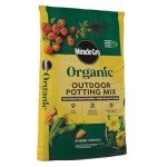 Miracle-Gro Organic Outdoor Potting Mix, for Outdoor Container Plants, Contains Quick-Release Natural Fertilizer, OMRI Listed, 16 qt., 2-Pack