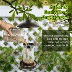 Youvip Metal Roof Bird Feeder - Chew Proof for Outdoor Hanging Wild Bird Seeds. Bronze