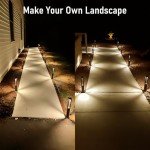 LEONLITE 12-Pack Low Voltage Path Lights, 3W LED Landscape Pathway Lights, Outdoor Landscape Lighting for Driveway, Garden, Aluminum, 12-24V AC/DC, ETL Listed, IP65 Waterproof, 3000K Warm White, Black