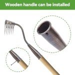Detachable Gardening Hand Weeder Tool, 2025 Upgraded Weed Puller Tool Manganese Steel Manual Weeder Claw Remover Tool, Effective Uprooting Tool for Yard and Garden (5 Tines)