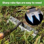 Detachable Gardening Hand Weeder Tool, 2025 Upgraded Weed Puller Tool Manganese Steel Manual Weeder Claw Remover Tool, Effective Uprooting Tool for Yard and Garden (5 Tines)