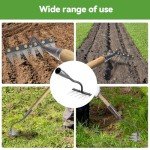 Detachable Gardening Hand Weeder Tool, 2025 Upgraded Weed Puller Tool Manganese Steel Manual Weeder Claw Remover Tool, Effective Uprooting Tool for Yard and Garden (5 Tines)
