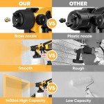 Paint Sprayer Tool 1000W High Power Electric Spray Paint Gun Easy to Clean for Furniture Cabinets Fence Walls Door Garden Chairs Black