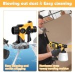 Paint Sprayer Tool 1000W High Power Electric Spray Paint Gun Easy to Clean for Furniture Cabinets Fence Walls Door Garden Chairs Black