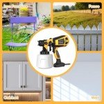Paint Sprayer Tool 1000W High Power Electric Spray Paint Gun Easy to Clean for Furniture Cabinets Fence Walls Door Garden Chairs Black