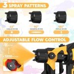 Paint Sprayer Tool 1000W High Power Electric Spray Paint Gun Easy to Clean for Furniture Cabinets Fence Walls Door Garden Chairs Black