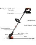 Cordless Lawn Mower with Battery and Charger,21V Lawn Trimmer Grass Edger with Two 2.0Ah Li-Ion Battery Powered & 3 Cutting Blade Types, Compact Power Tool for Lawn Yard Work…, Black