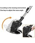 Cordless Lawn Mower with Battery and Charger,21V Lawn Trimmer Grass Edger with Two 2.0Ah Li-Ion Battery Powered & 3 Cutting Blade Types, Compact Power Tool for Lawn Yard Work…, Black