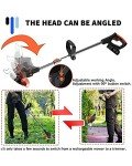 Cordless Lawn Mower with Battery and Charger,21V Lawn Trimmer Grass Edger with Two 2.0Ah Li-Ion Battery Powered & 3 Cutting Blade Types, Compact Power Tool for Lawn Yard Work…, Black