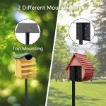 Bird Feeder Pole Kit 79 Inch,Bird House Pole for Outdoors Heavy Duty,5 Base Prongs Adjustable Bird Feeder Stand for Bird House