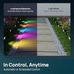 Linkind Smart Solar Spotlight SL5C, Color Changing Landscape Lighting, APP/Voice Control Solar Lights Outdoor, IP67 Waterproof Spot Lights Outdoor for Yard, Garden, Pathway(2 Pack)