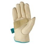 Wells Lamont Women's Water-Resistant Leather Work Gloves | Puncture Resistant, Reinforced, HydraHyde | Medium (1167M), Tan