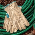 Wells Lamont Women's Water-Resistant Leather Work Gloves | Puncture Resistant, Reinforced, HydraHyde | Medium (1167M), Tan