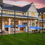 4 Pack String Light Poles,10 Ft Metal Poles with Fork for Outdoor String Lights,Outdoor Light Poles with Fork,Poles/Post/Stand for Outside,Patio,Deck,Backyard,Garden Wedding,Party