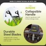 Sun Joe Electric Garden Tiller Cultivator, Steel Tines, 12 Amp, 16 Inch, Black