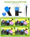 HIRALIY 50ft Drip Irrigation Kit Plant Watering System 8x5mm Blank Distribution Tubing DIY Automatic Irrigation Equipment Set for Garden Greenhouse Flower Bed Patio Lawn