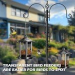 Birdream 2 Pack Bird Feeders for Outdoor Hanging, Classic Castle Design Fun Assembly Squirrel Proof Bird Feeders, Attracting Wild Birds Cardinals Goldfinches Chickadees Finches Sparrows