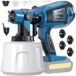 Paint Sprayer Tool High Power Electric Spray Paint Gun Easy to Clean for Furniture Cabinets Fence Walls Door Garden Chairs Dark Blue
