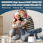 Paint Sprayer Tool High Power Electric Spray Paint Gun Easy to Clean for Furniture Cabinets Fence Walls Door Garden Chairs Dark Blue
