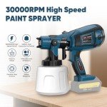 Paint Sprayer Tool High Power Electric Spray Paint Gun Easy to Clean for Furniture Cabinets Fence Walls Door Garden Chairs Dark Blue