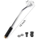 Sanpaint 18-inch Soft Rain Watering Wand with Shut Off Valve, Lightweight and Durable Metal Gentle Watering Wand Perfect for Hanging Baskets, Planters, Garden, Shrubs and Seedbed