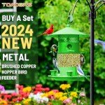 Toaocrs Bird Feeder, Bird feeders for Outdoors for Bird Lovers, Large Capacity Design, Cardinal Bird Feeder, Wild Bird feeders(Green, 3LB)