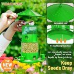 Toaocrs Bird Feeder, Bird feeders for Outdoors for Bird Lovers, Large Capacity Design, Cardinal Bird Feeder, Wild Bird feeders(Green, 3LB)