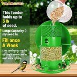 Toaocrs Bird Feeder, Bird feeders for Outdoors for Bird Lovers, Large Capacity Design, Cardinal Bird Feeder, Wild Bird feeders(Green, 3LB)