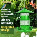 Toaocrs Bird Feeder, Bird feeders for Outdoors for Bird Lovers, Large Capacity Design, Cardinal Bird Feeder, Wild Bird feeders(Green, 3LB)