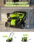 2-in-1 16-Inch Dethatcher & Scarifier Electric Corded, 15 Amp Copper Motor, Electric Lawn Dethatcher with 5-Position Depth Adjustment, 14.5 gal Thatch Bag,Walk Behind for Yard Lawn Garden Care