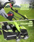 2-in-1 16-Inch Dethatcher & Scarifier Electric Corded, 15 Amp Copper Motor, Electric Lawn Dethatcher with 5-Position Depth Adjustment, 14.5 gal Thatch Bag,Walk Behind for Yard Lawn Garden Care