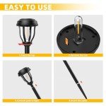DERAYSION 12 Pack Solar Lights Outdoor, Solar Pathway Lights Auto On/Off Waterproof Garden Landscape Lighting for Path, Yard, Walkway, Driveway