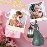 CJSUNYT Fairy Garden Statue Solar Garden Decor Resin Fairy Statue with Lights for Yard Lawn Decorations Outdoor Patio 5 * 9.5 * 11.5 Inch Fairy Garden Decor Gardening Gifts for Women