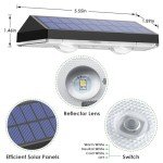 Solar Fence Lights Outdoor - 2700/4000/6000K 3 Mode, IP65 Waterproof Fence Solar Lights Outdoor, Fence Light Solar Powered for Outside, Backyard/Railing/Step/Patio/Stair Railings and Wall (8 pack)
