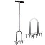 Walensee Lawn Aerator Spike Metal Manual Dethatching Soil Aerating Lawn with 15 Iron Spikes, Pre-Assembled Grass Aerator Tools for Yard, Lawn Aeration, Garden Tool, Revives Lawn Health, Patented