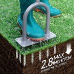 Walensee Lawn Aerator Spike Metal Manual Dethatching Soil Aerating Lawn with 15 Iron Spikes, Pre-Assembled Grass Aerator Tools for Yard, Lawn Aeration, Garden Tool, Revives Lawn Health, Patented