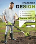 Saker 22V Cordless Electric Garden Tiller Cultivator, Lightweight Rototiller for Gardening, 9-Inch Tilling Width, 6.3-Inch Depth for Soil Preparation, Weeding, and Gardening Two Batteries with Charger