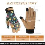 Tavaleu Gardening Gloves for Women, Thorn Proof Puncture Resistant Leather Garden Gloves, Touch Screen Working Gloves