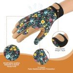 Tavaleu Gardening Gloves for Women, Thorn Proof Puncture Resistant Leather Garden Gloves, Touch Screen Working Gloves