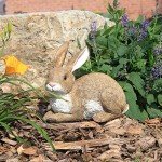 Design Toscano Bashful The Bunny Lying Down Rabbit Outdoor Garden Statue, 5 Inches Wide, 10 Inches Deep, 7 Inches High, Full Color Finish