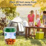Solar Powered Wasp Trap Outdoor Hanging 4 Pack, Yellow Jackets, Hornets,Mud Daubers, Carpenter Bees Mud Daube Reusable for Garden, Patio, Yard