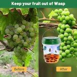 Solar Powered Wasp Trap Outdoor Hanging 4 Pack, Yellow Jackets, Hornets,Mud Daubers, Carpenter Bees Mud Daube Reusable for Garden, Patio, Yard