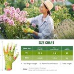Nimalpal 6 Pairs Gardening Gloves for Women - Breathable Rubber Coated Garden Gloves, Multi-purposes Gardening Gloves with Super Grip, Thorn Proof and Cut Resistant Outdoor (6 Colors)