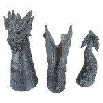 Design Toscano The Dragon of Falkenberg Castle Moat Lawn Garden Statue, 28 Inch Long, 14 Inch Tall, Cast Stone Resin, Gray Stone Finish