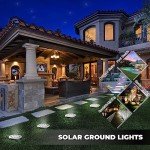 DUUDO Solar Lights Outdoor 12Pack,Solar Lights Outdoor Waterproof,Solar Garden Lights Bright In-Ground Lights Landscape Lighting for Yard,Pathway,Lawn,Patio,Driveway,Walkway White Light