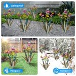 Garden Outdoor Butterfly Enlarge thickened Wind Resistant Metal Agave Garden Art Metal Plant Country Garden Sculpture Statue Decorations Ornaments Artificial Waterproof Butterflies (blue 3pcs)