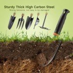 LEDERA Garden Tool Set 10Pcs, Heavy Duty Gardening Tool Set, with Non-Slip Rubber Grip, Durable Garden Tools Organizer Handbag, Outdoor Hand Tools, Ideal Gardening Tool Kit Gifts for Women and Men